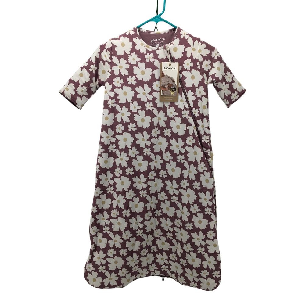 Gunamuna Bamboo Long Sleeve Sleep Sack Bag Blossom Floral Print 24-36 Mo NEW